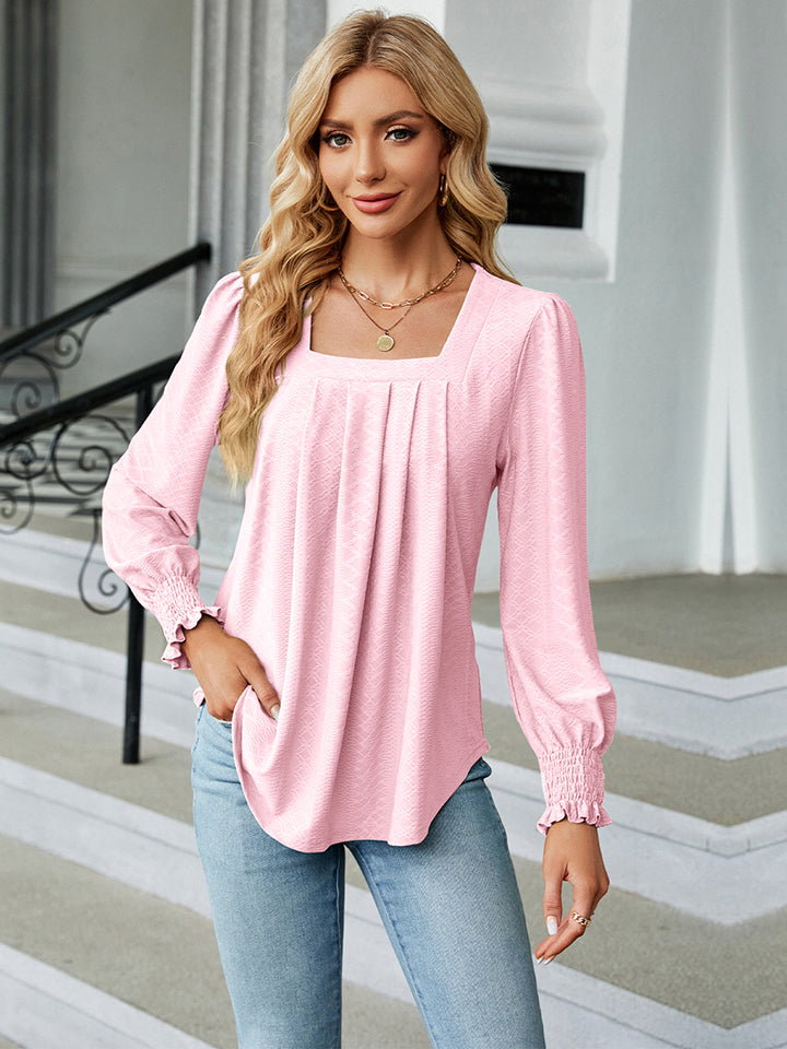 Square Neck Puff Sleeve Blouse