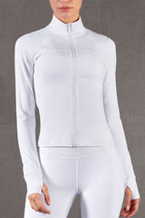 Zip-UpThumbhole Sleeve Sports Top