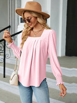 Square Neck Puff Sleeve Blouse