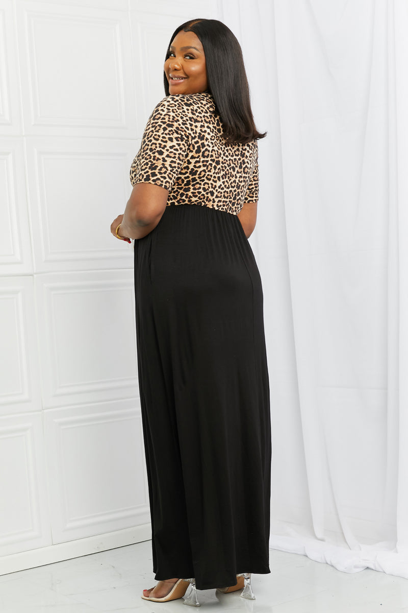 Celeste Essential Full Size Maxi Dress in Leopard