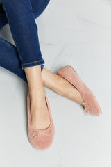 Bow Detail Sherpa Flats