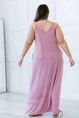 Zenana Beach Vibes Full Size Cami Maxi Dress in Light Rose