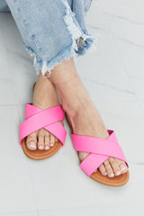Pink Crisscross Slippers