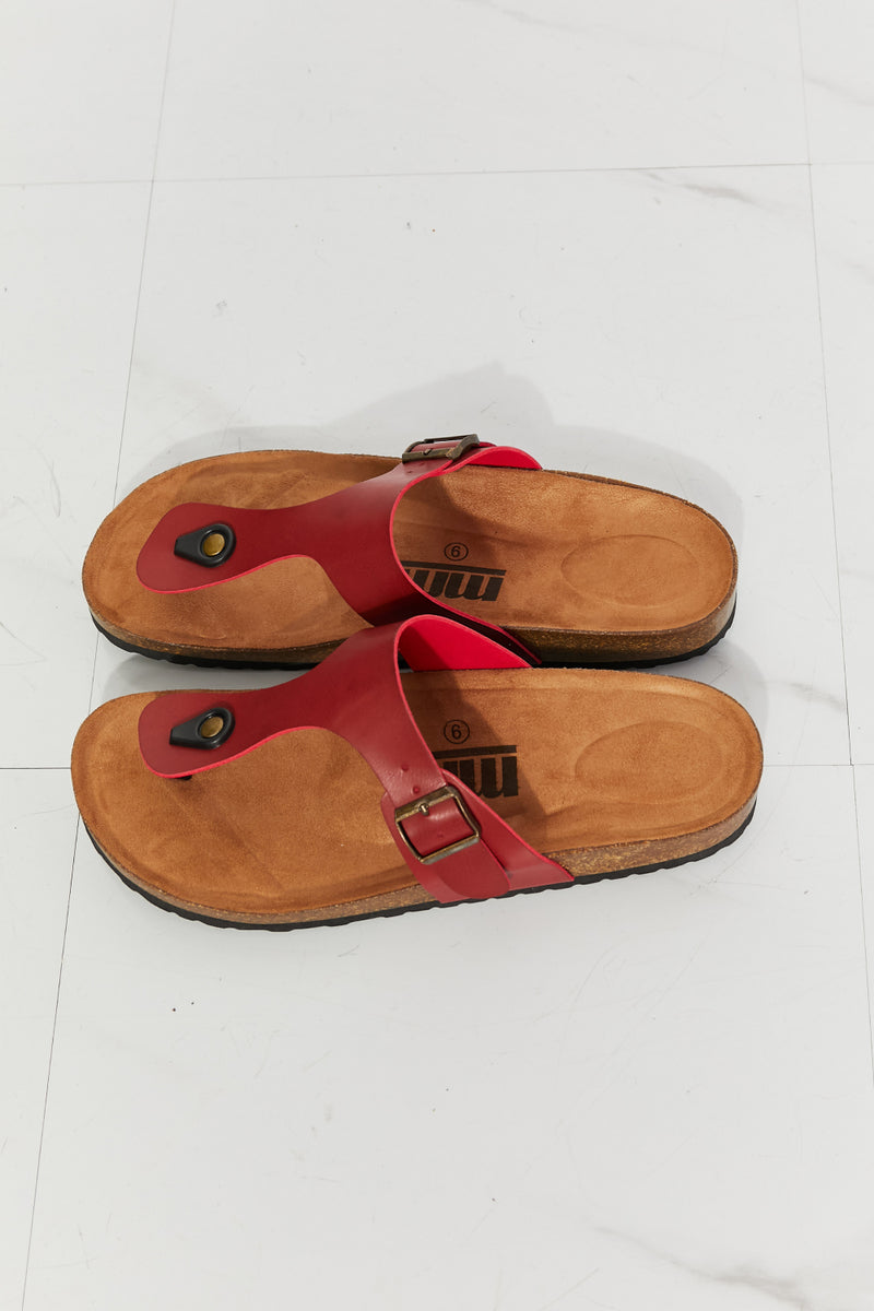 Drift Away T-Strap Flip-Flop in Wine