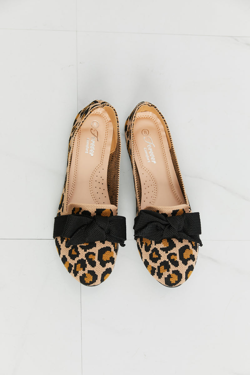 Leopard Bow Detail Flats