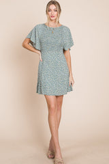 HEYSON Giverny Smocked Floral Mini Dress