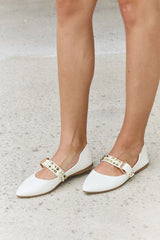 Pointed Toe Studded Ballet Flats