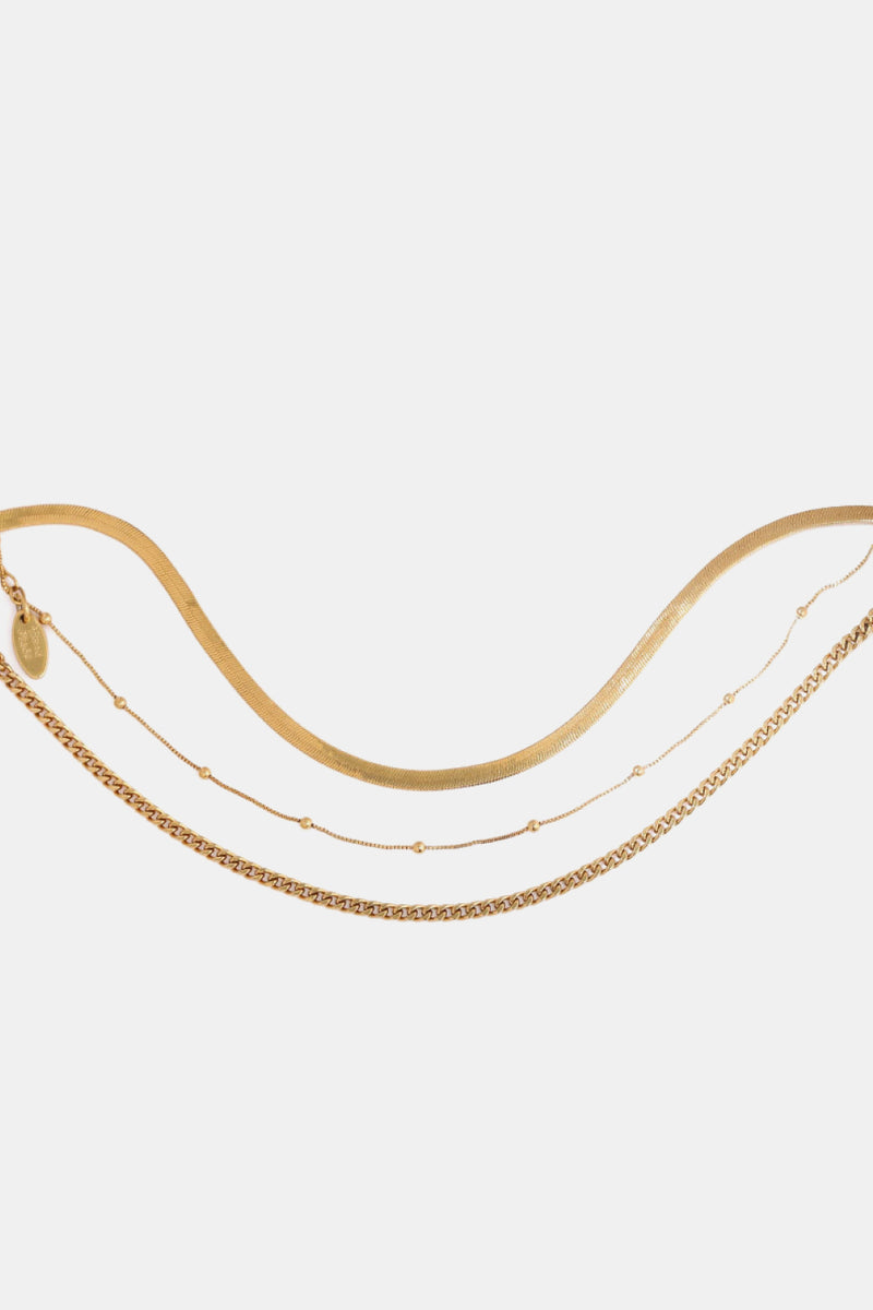 Gold-Plated Layered Anklet