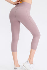 Cropped Yoga Leggings with Pockets