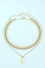 Kiss of Enchantment Triple-Layered Necklace with Pendant