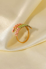 Multicolored Leaf Bypass Ring