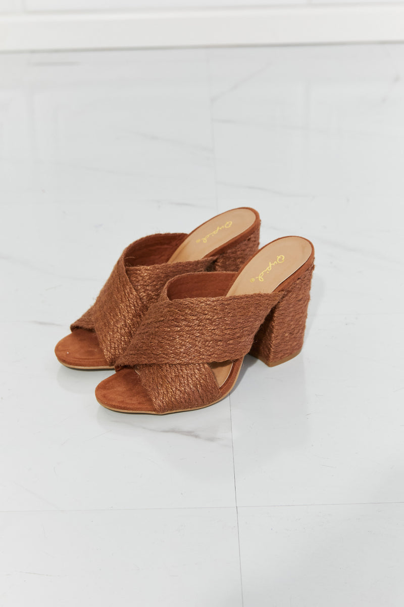 Pier Walk Jute Block Heel Slide