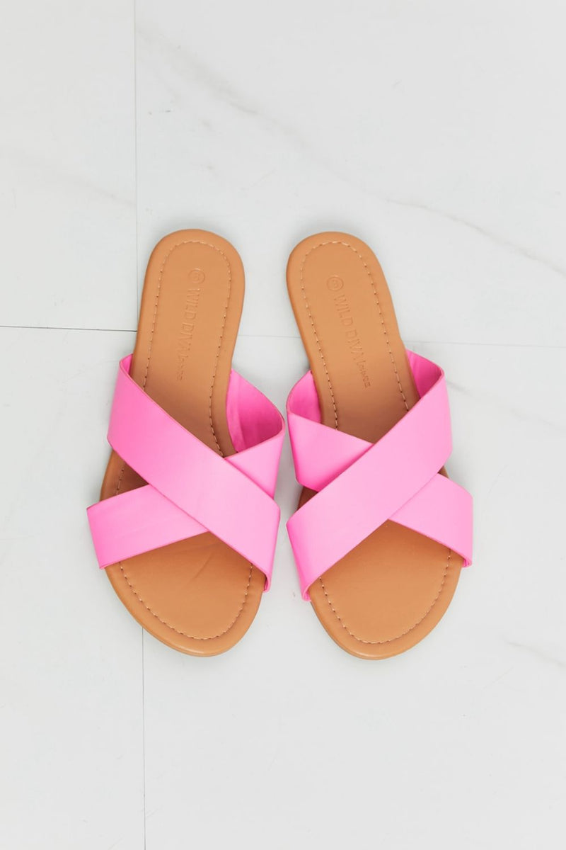 Pink Crisscross Slippers