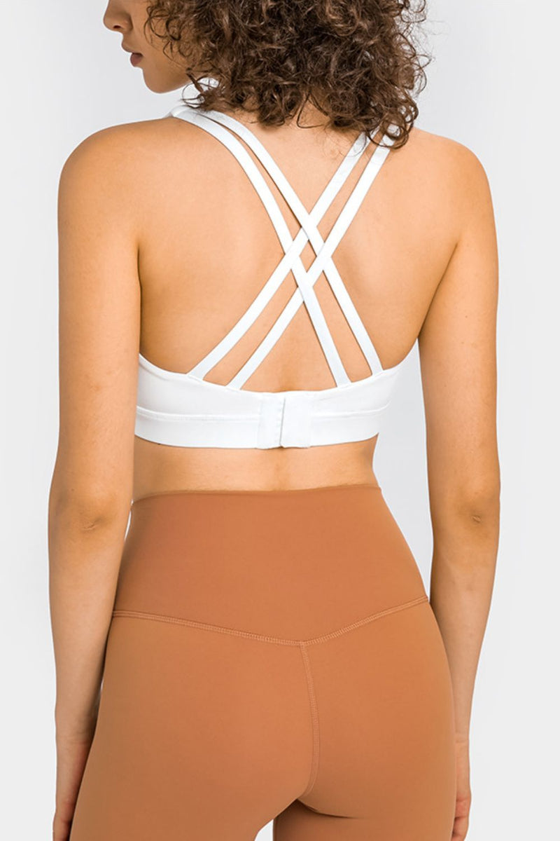 Crisscross Square Neck Sports Bra