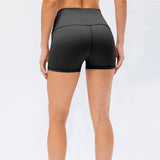 Exposed Seam High Waist Yoga Shorts