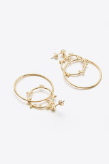 18K Gold-Plated Double Hoop Drop Earrings