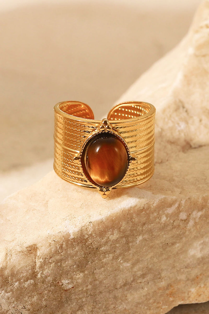 18K Gold-Plated Wide Open Ring