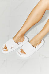 Arms Around Me Open Toe Slide in White