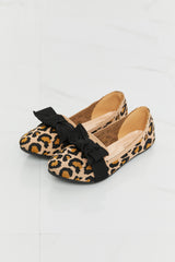 Leopard Bow Detail Flats