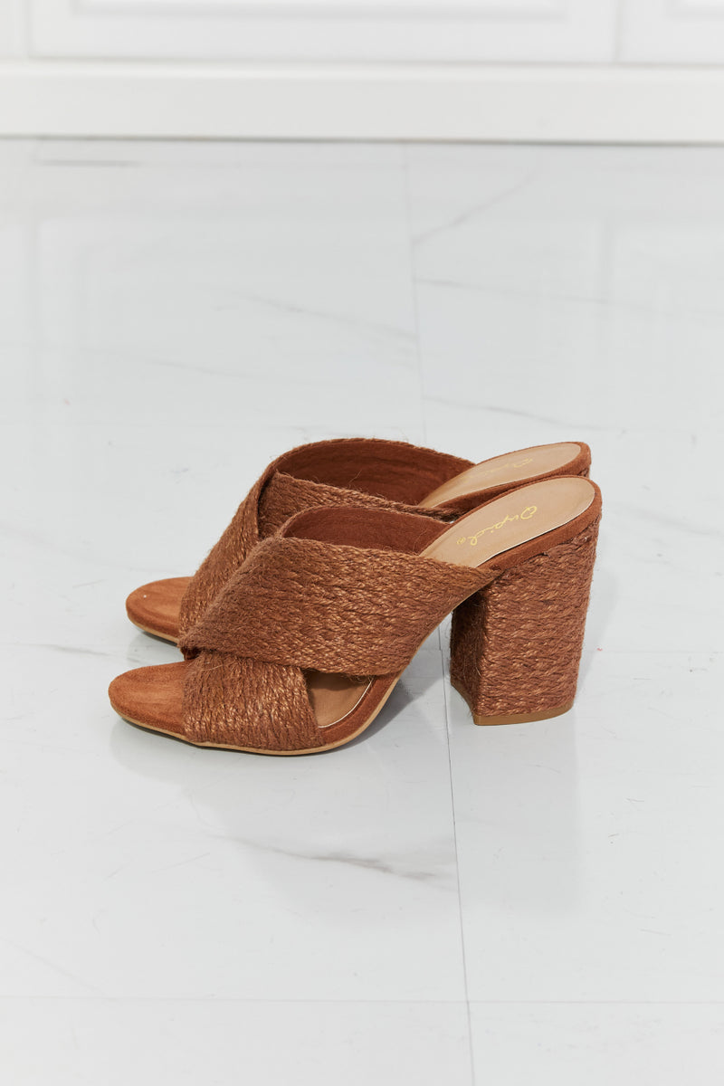 Pier Walk Jute Block Heel Slide