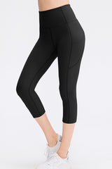 Cropped Yoga Leggings with Pockets