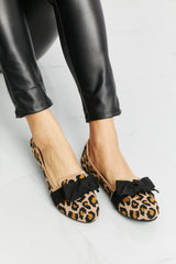 Leopard Bow Detail Flats