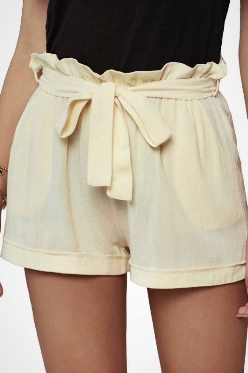 Belted Paper Bag Waist Shorts - Bakers Shoes store