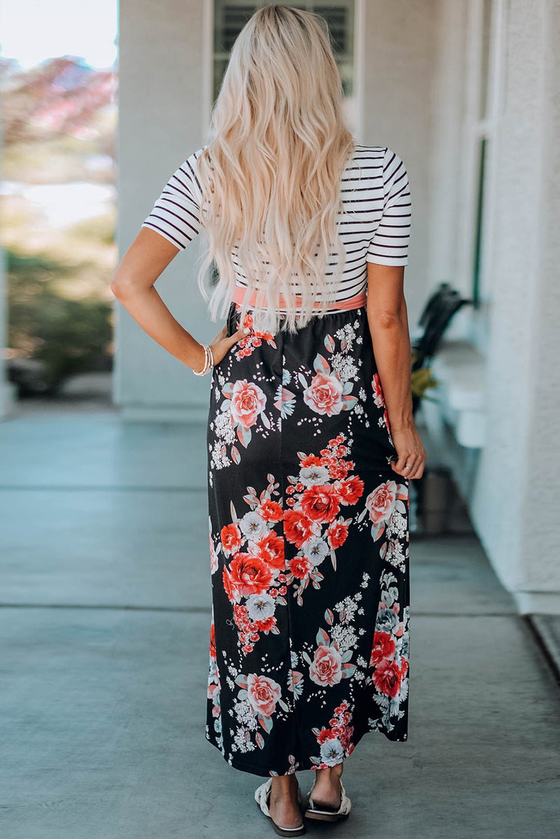 Belted Short Sleeve Maxi Dress - Bakers Shoes store