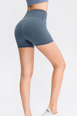 High Waist Exposed Seam Yoga Shorts