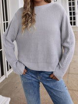 Button Down Rib-Knit Reversible Sweater - Bakers Shoes store