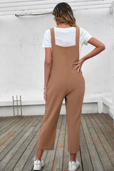 Button Strap Cropped Overalls - Bakers Shoes store