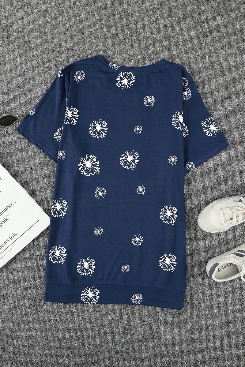 Plus Size Dandelion Print Tee Shirt