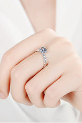 1 Carat Moissanite Six-Prong Ring