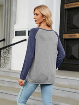 Round Neck Raglan Sleeve T-Shirt