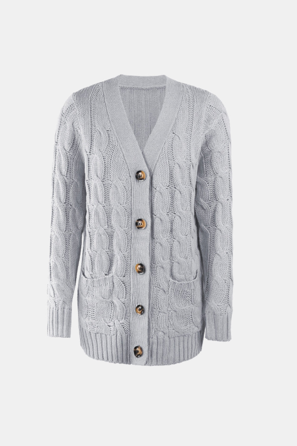 Cable-Knit Button Down V-Neck Cardigan - Bakers Shoes store