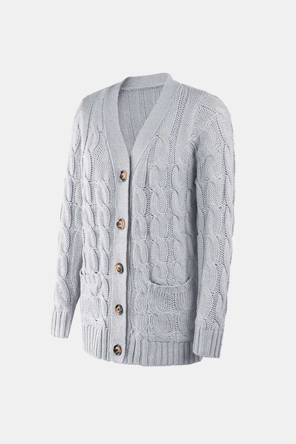 Cable-Knit Button Down V-Neck Cardigan - Bakers Shoes store