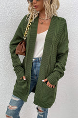 Cable-Knit Open Front Longline Cardigan - Bakers Shoes store