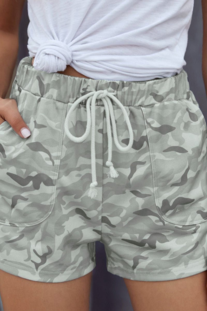 Camouflage High Rise Drawstrings Shorts - Bakers Shoes store