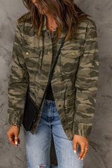 Camouflage Snap Down Jacket - Bakers Shoes store