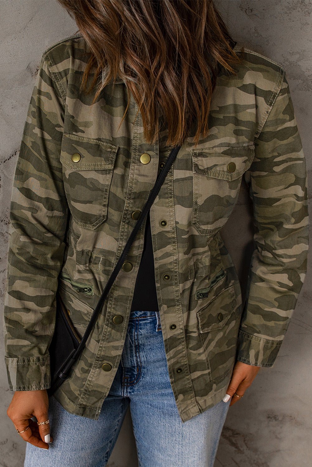 Camouflage Snap Down Jacket - Bakers Shoes store