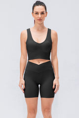 Reversible Ribbed Cropped Yoga Tank