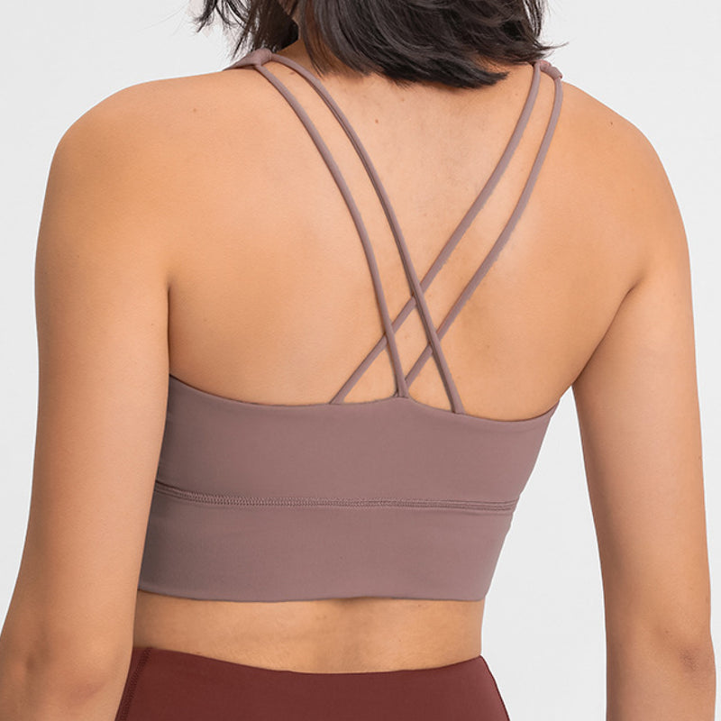 Double-Strap Cross-Back Sports Bra