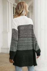 Color Block Chunky Knit Sweater Cardigan - Bakers Shoes store