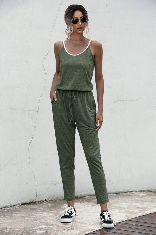 Contrast binding Cami Jumpsuit - Bakers Shoes store