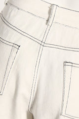 Contrast Frayed Detail Flare Jeans - Bakers Shoes store