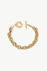 Flower Toggle Clasp Chain Bracelet