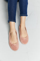 Bow Detail Sherpa Flats