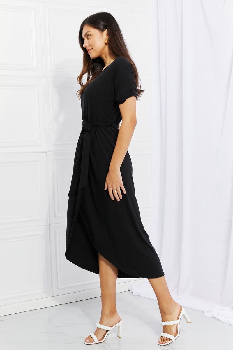 Zenana Full Size Right Here Tulip Hem Dress