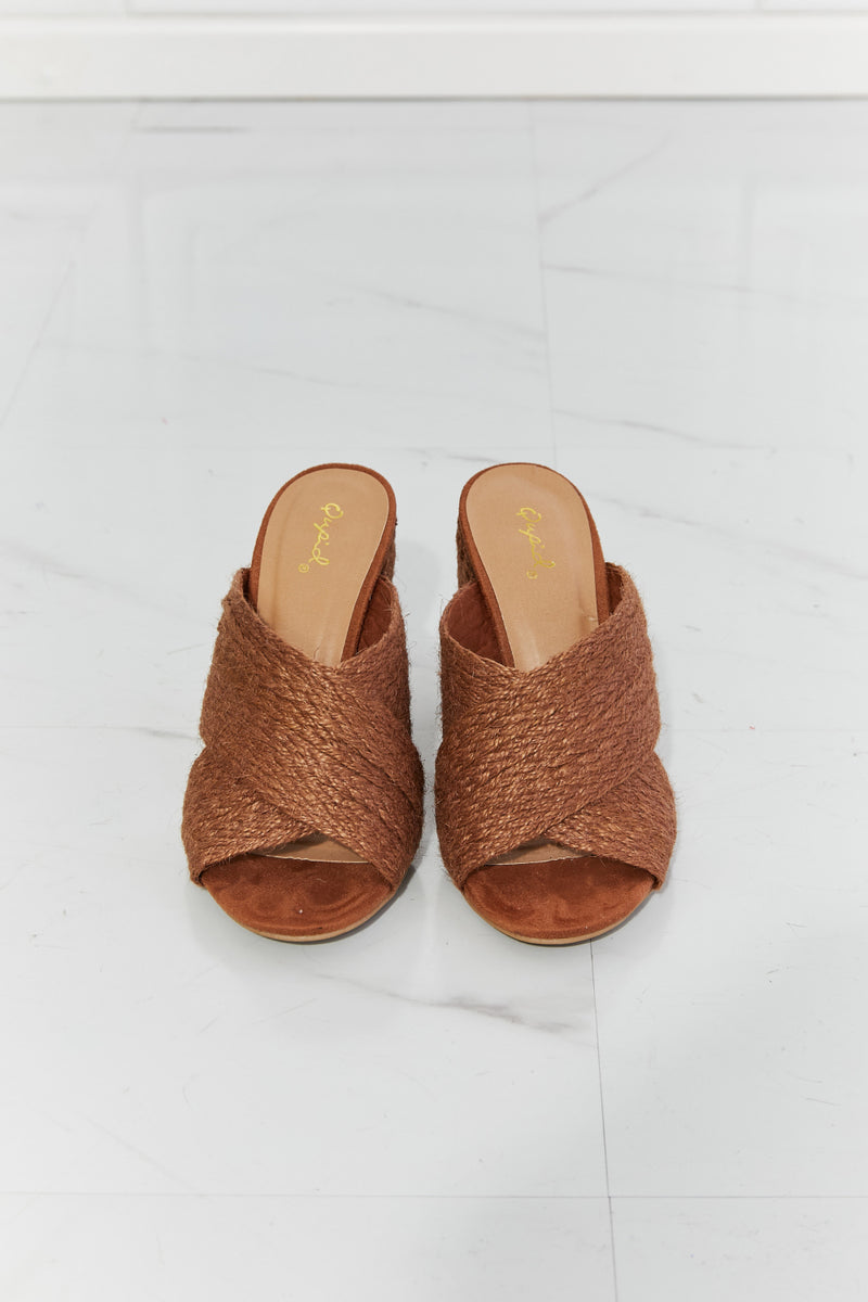 Pier Walk Jute Block Heel Slide