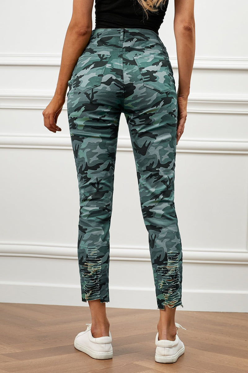 Distressed Camouflage Jeans - Bakers Shoes store